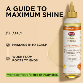 African Pride hot oil treatment in use demonstrating deep conditioning benefit