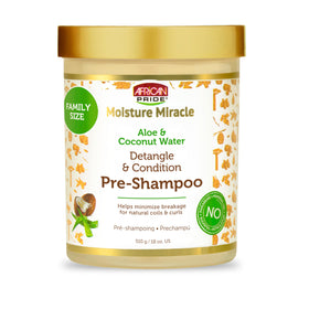 African Pride bottle front view showing product and easy dispensing benefit