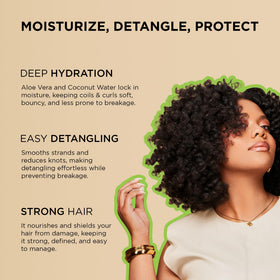 African Pride pump close-up highlighting aloe and coconut water slip