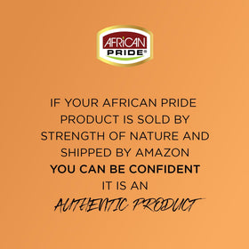 African Pride jar held in hand to show 8oz scale and portability