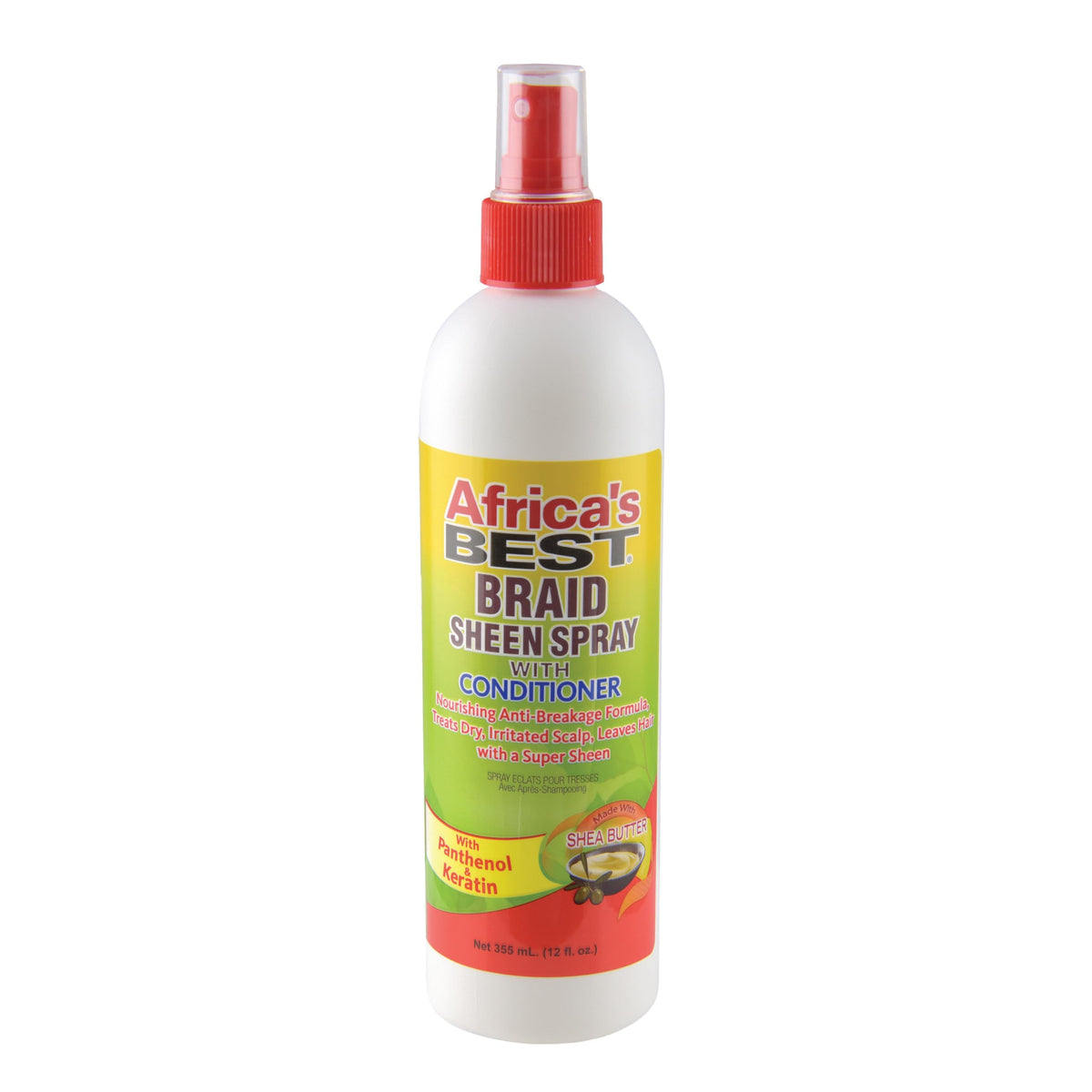 Africa's Best front bottle view showing product and quick shine