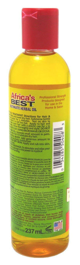 Africa's Best oil blend close-up showing texture and botanical ingredients for nourishment