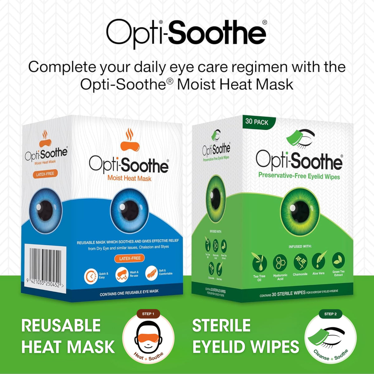 AFT Opti-Soothe wipes on bathroom vanity in a tidy routine setting for daily care