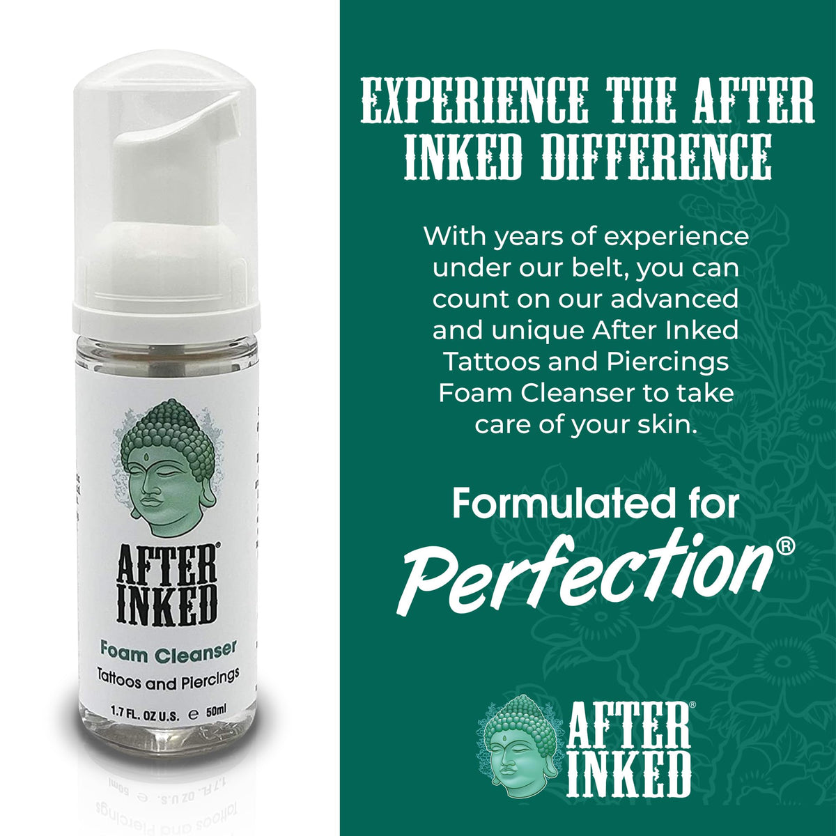 After Inked label close-up highlighting vegan ingredients and free-from benefits