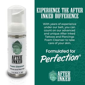 After Inked label close-up highlighting vegan ingredients and free-from benefits