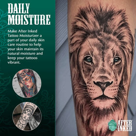 After Inked tube in hand to show travel size convenience and daily use