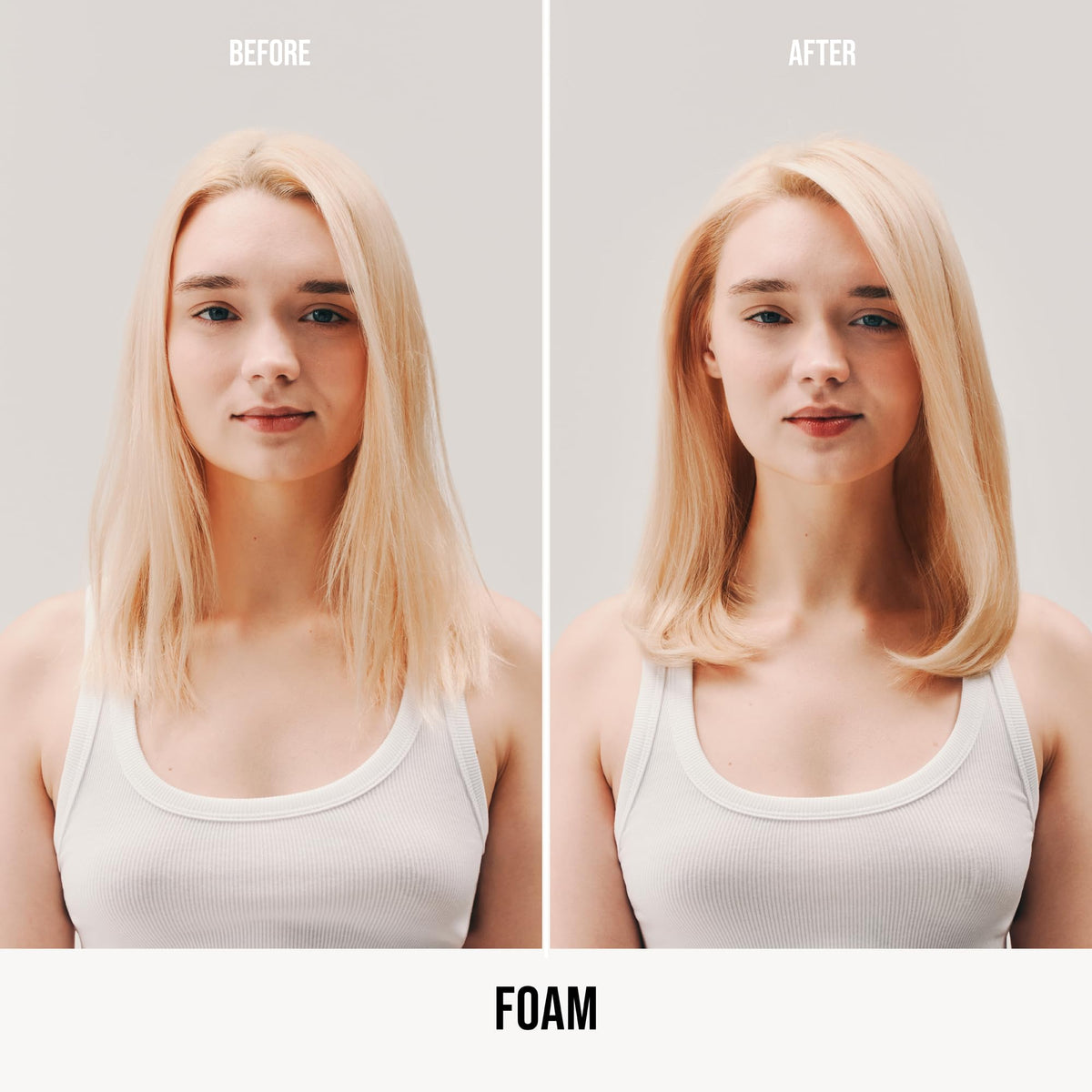 AG Care foam being dispensed to show lightweight mousse texture and easy application benefit