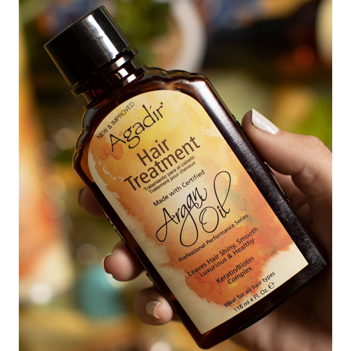 Agadir oil drop close-up highlighting silky texture and fast absorption