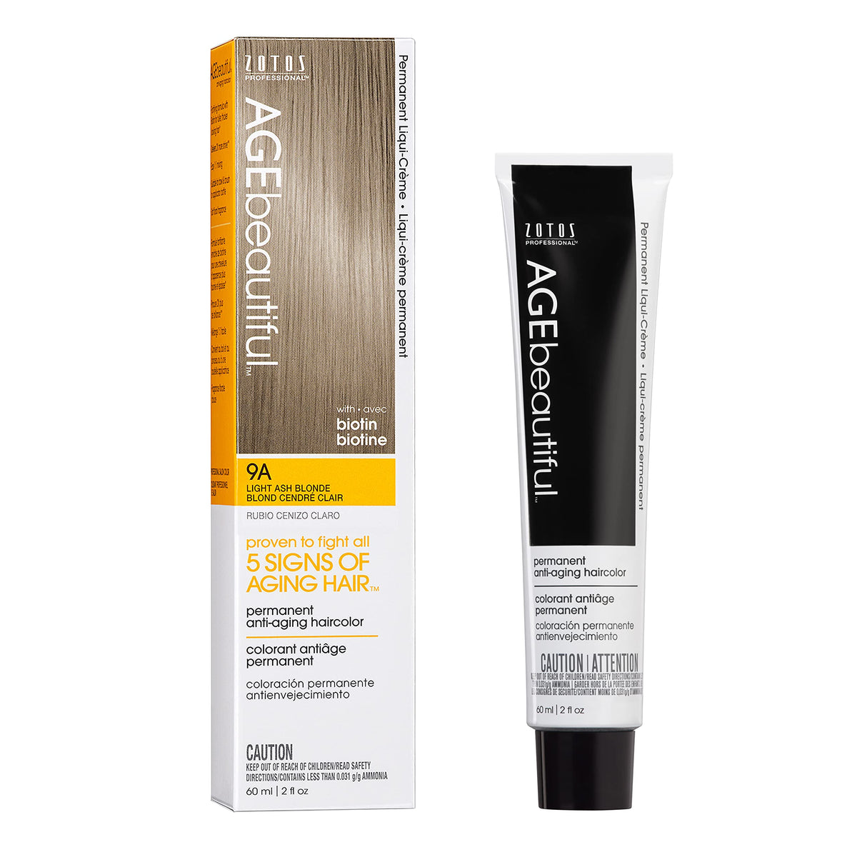 AGE beautiful front packaging showing shade 9A and professional benefits