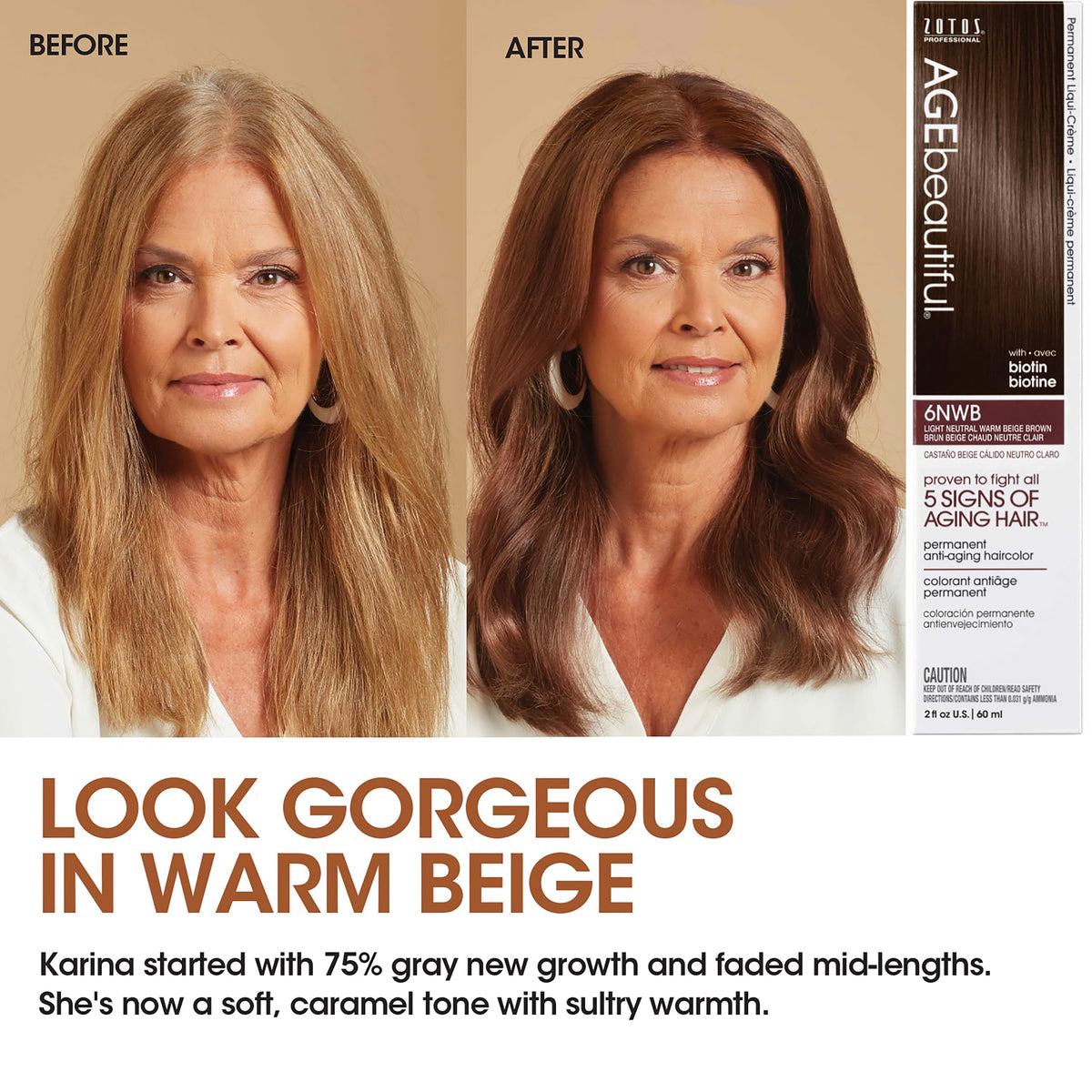 AGE beautiful tube in hand demonstrating product size and ease of use