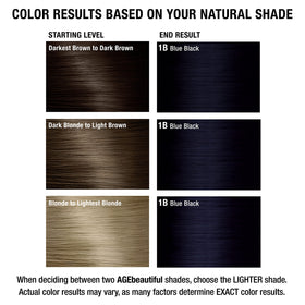 AGE beautiful styled hair in lifestyle setting showing cool blue-black shine