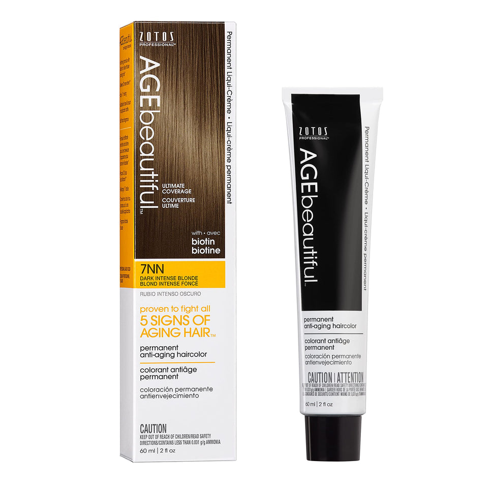 AGE beautiful front packaging showing shade 7NN and professional results