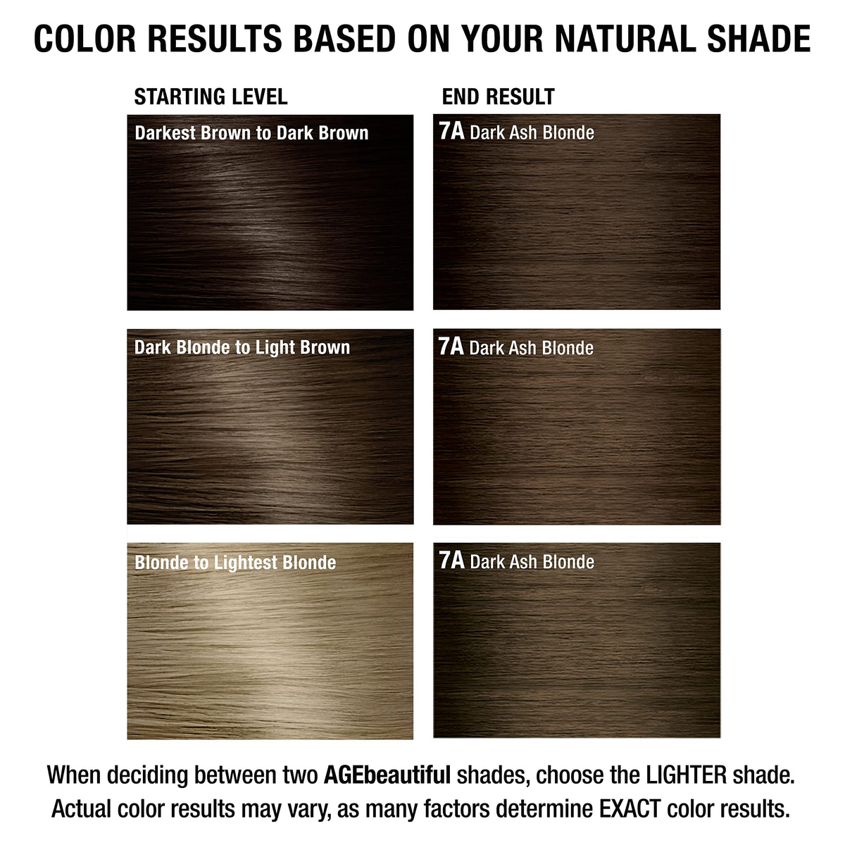 AGE beautiful lifestyle shot of woman with Dark Ash Blonde hair showing natural shine benefit
