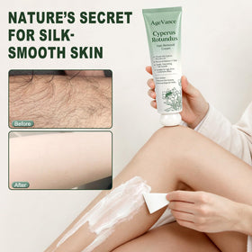 AgeVance cream texture close-up highlighting smooth, spreadable moisturizing formula