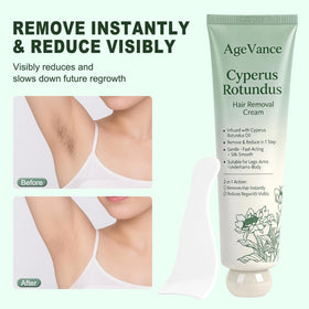 AgeVance used underarm to show suitability for delicate areas and reduced irritation