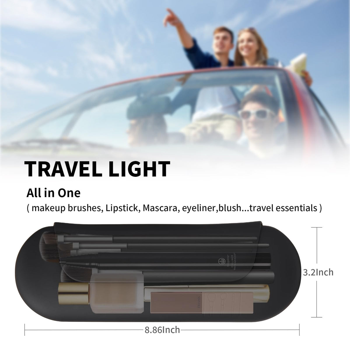AGIKET in travel bag lifestyle shot highlighting convenient portability