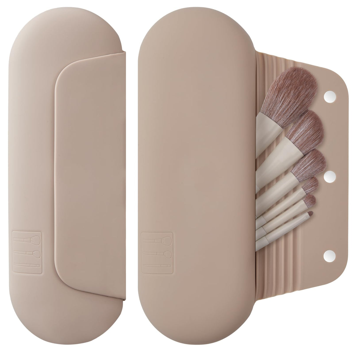 AGIKET walnut front packaging showing compact travel-ready case and neat look