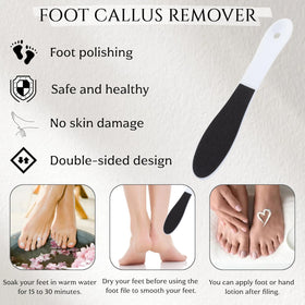 Agirlvct file being used on heel showing fast callus reduction and smoother skin