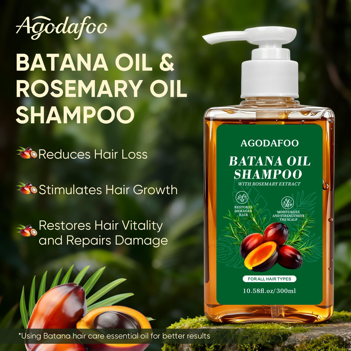 Agodafoo back label with ingredient list and usage instructions