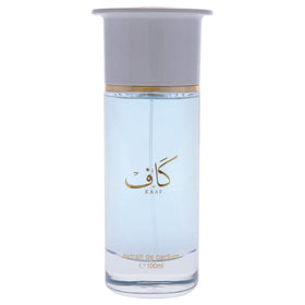 Ahmed Al Maghribi Kaaf angled bottle highlighting perfume silhouette and premium appeal