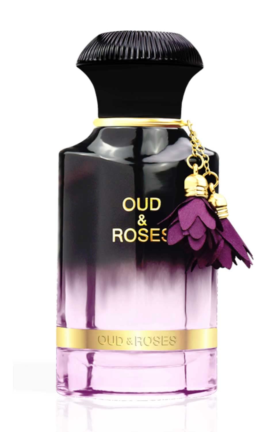 AHMED bottle front view showing elegant design and wearable benefit
