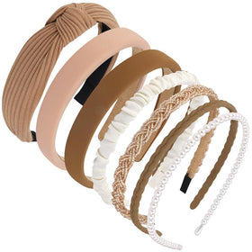 AHONEY woman wearing headband in neutral outfit showing versatile styling