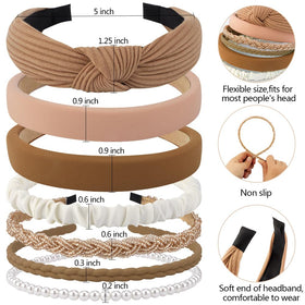 AHONEY pearl and beaded headband detail showing elegance for events