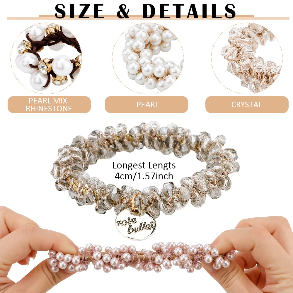 AHONEY hair tie securing a sleek ponytail and adding elegant shimmer