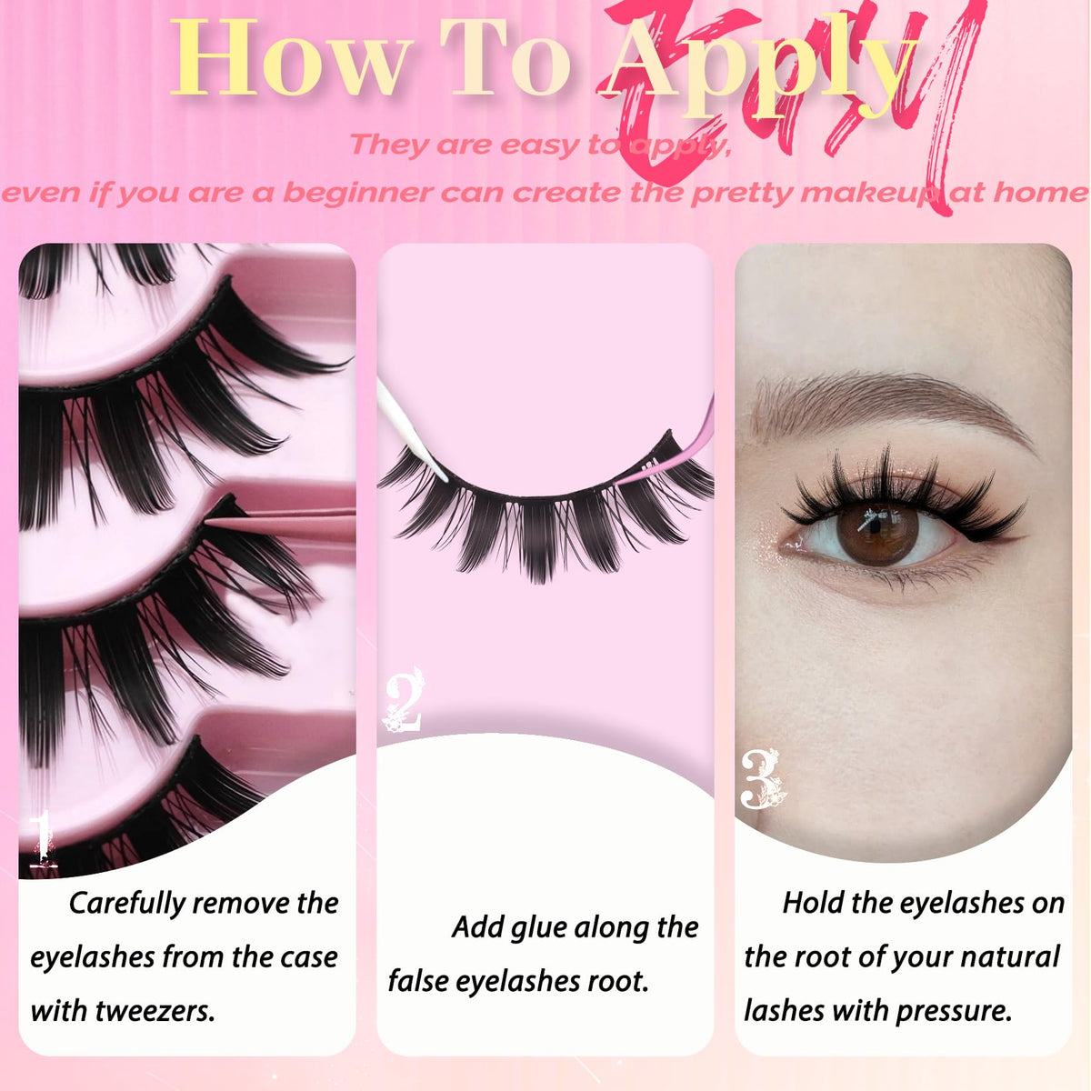 Ahrikiss application tray and adhesive-ready lashes showing easy storage and reuse benefit