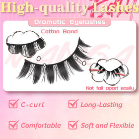 Ahrikiss model wearing doll-style lashes demonstrating open-eye effect and wearable comfort benefit