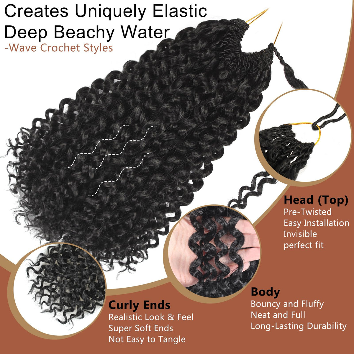 AIBEO hair with care products illustrating easy-maintenance benefit
