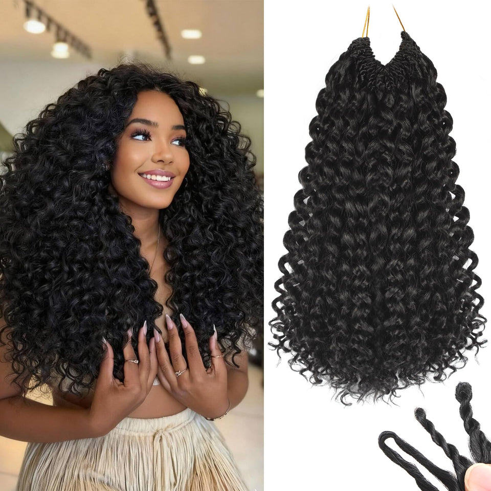AIBEO front packaging of 14-inch GoGo Curl showing product benefits