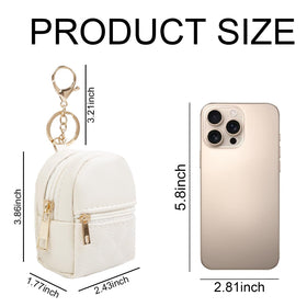 AIBFRID mini backpack packed with lipstick cards and cable showing multiuse convenience