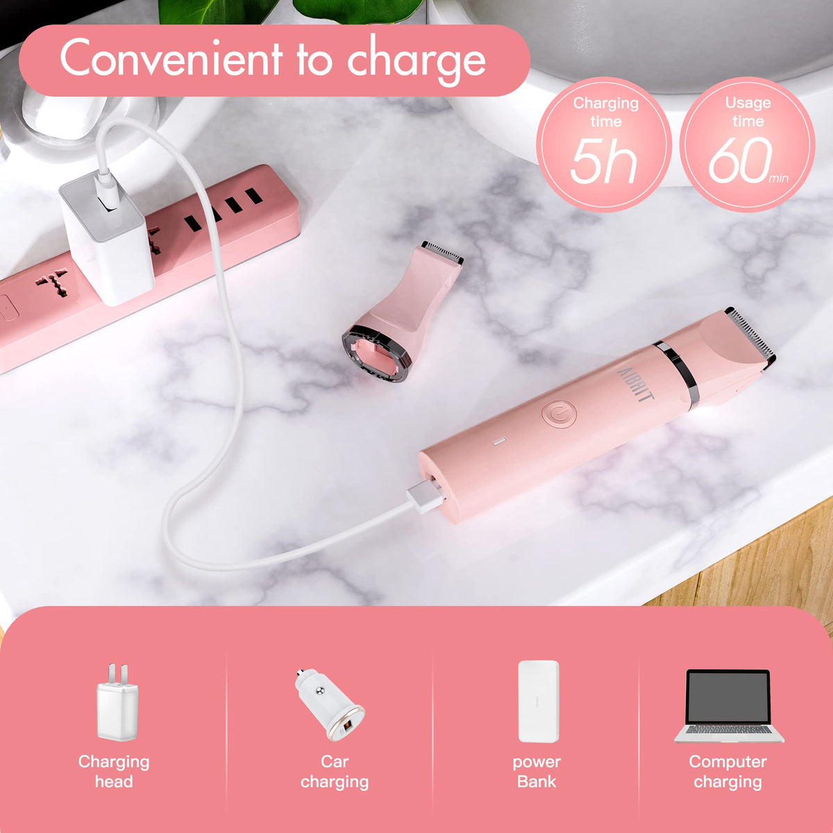 AIBRIT PRO next to a smartphone to show compact size and travel readiness