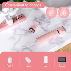 AIBRIT PRO next to a smartphone to show compact size and travel readiness