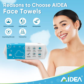 AIDEA AlDEA towel held in hand to show true 7.8-inch size