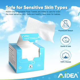AIDEA close-up texture revealing soft fibers and absorbency for gentle cleansing