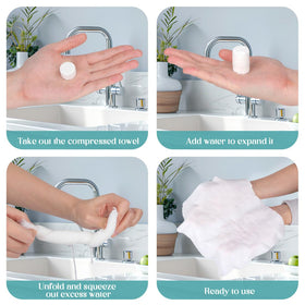 AIDEA viscose fiber texture close-up for soft, absorbent gentle cleaning