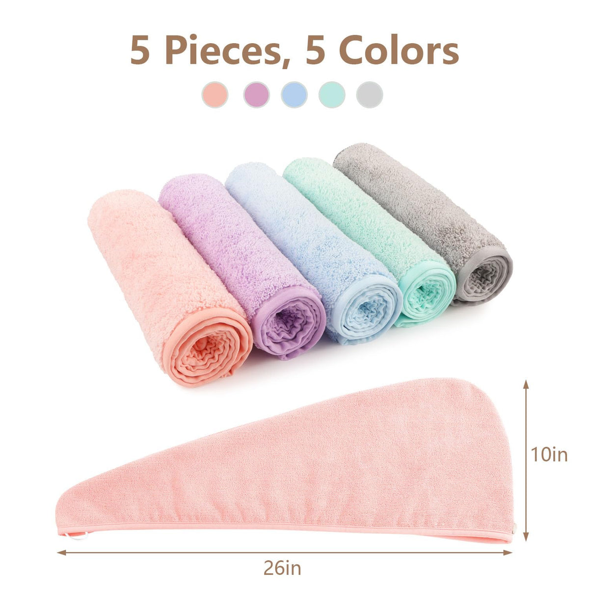 AIDEA towel wrap on model in bathroom demonstrating secure hands-free drying