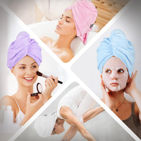 AIDEA wrap on wet hair demonstrating rapid absorption and drip prevention