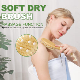 AIFEIVICO long-handle back scrubber in shower reaching shoulders for easy cleansing
