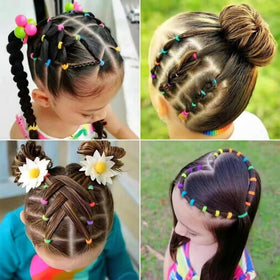 Aigee kid in pony tail lifestyle photo showing gentle, secure styling for toddlers