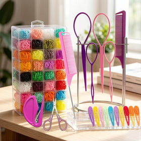 Aigee open 32 compartments with organized mini bands for quick color selection