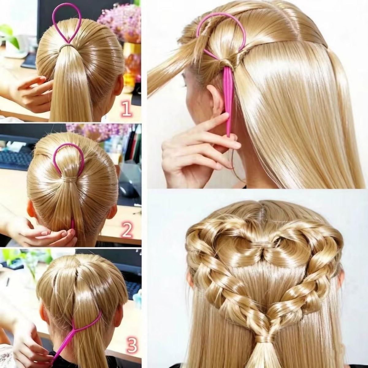 Aigee rat tail comb and snap clips illustrating precise parting and section hold