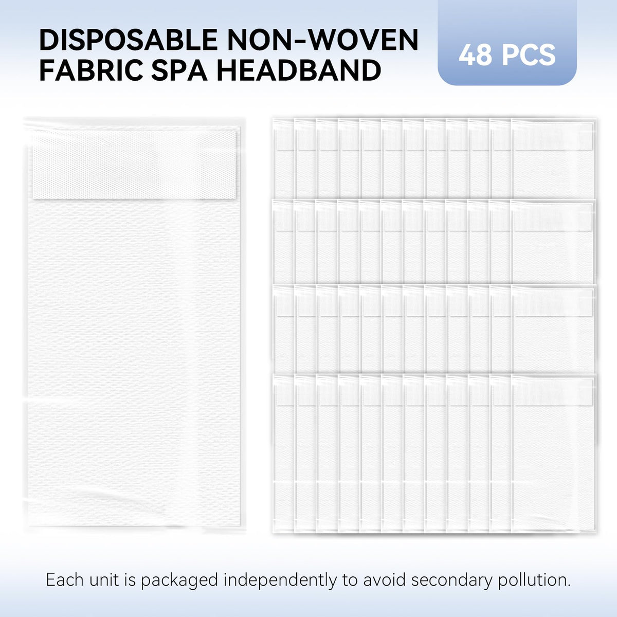 AIHOPESTO single disposable headband flat lay demonstrating shape and fit