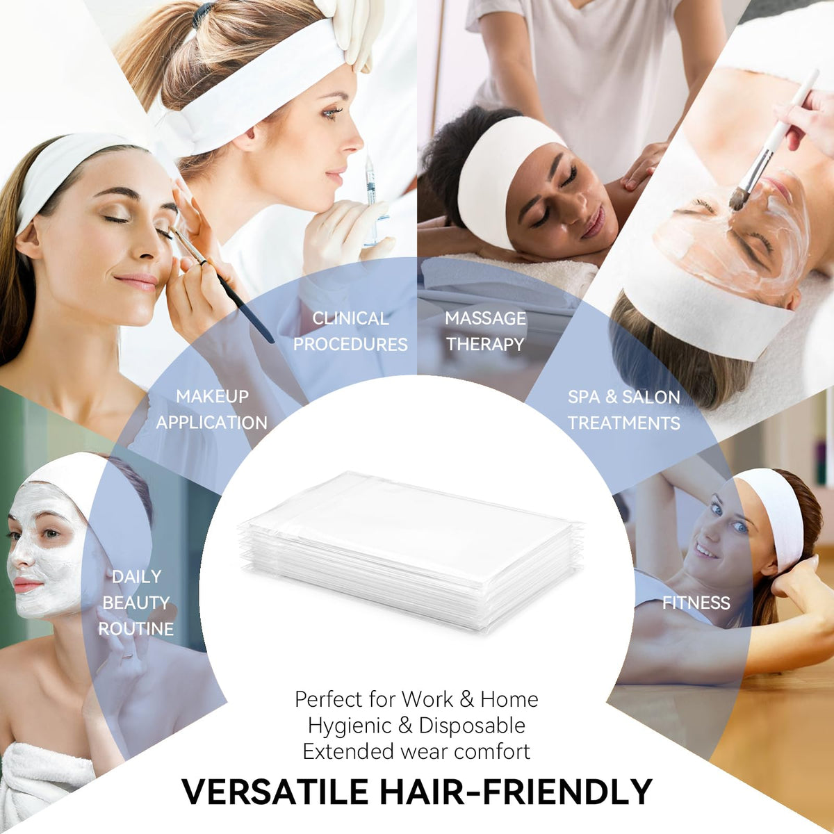 AIHOPESTO headband held in hand to illustrate adult size and scale