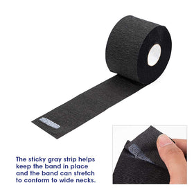 AIHOPESTO stretched on model neck demonstrating fit and comfort
