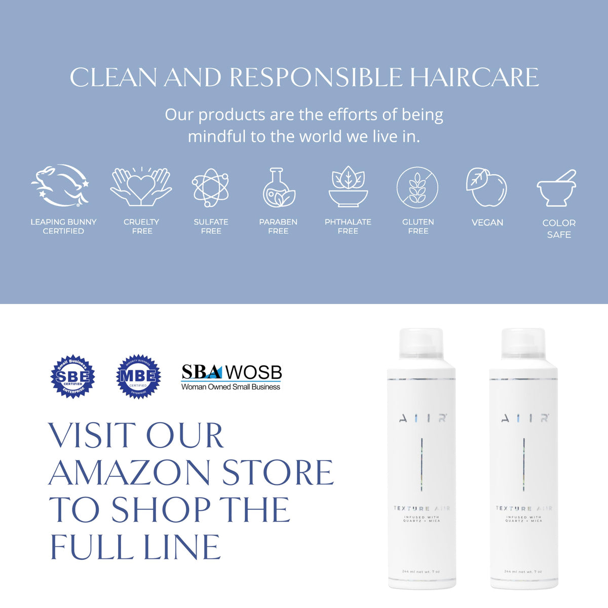 AIIR label highlighting Crystal Quartz and clean ingredient benefits