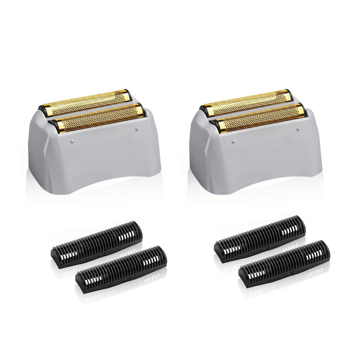 AIJALY front view of golden replacement foil and cutter set, restore shaver performance