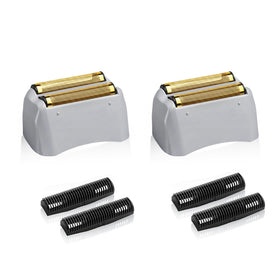 AIJALY front view of golden replacement foil and cutter set, restore shaver performance